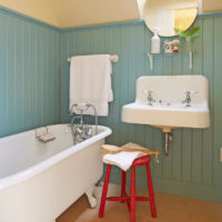 Retro bathroom interior