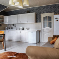 Kitchen-living room in a country house