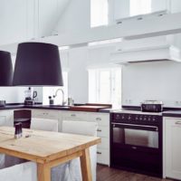 Pendant lights with purple lampshades