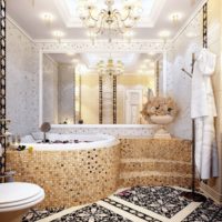 Brown bathroom design