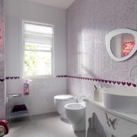 Bathroom decoration in bright colors