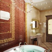 Mosaic bathroom zoning