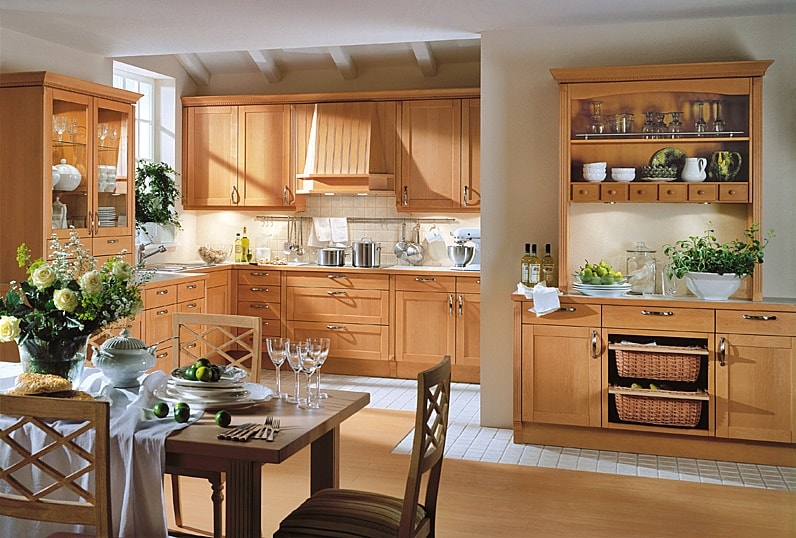 German-style kitchen-living room interior