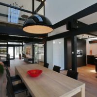 Interior of rooms in a half-timbered house