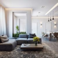 Spacious kitchen-living room in a private house