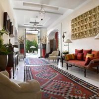 Carpets in the corridor of a private house