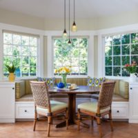 A place for eating in the living room of a country house