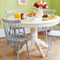 Solid wood round dining table