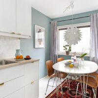 Modern kitchen dining area interior