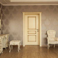 Paneled door in a classic interior