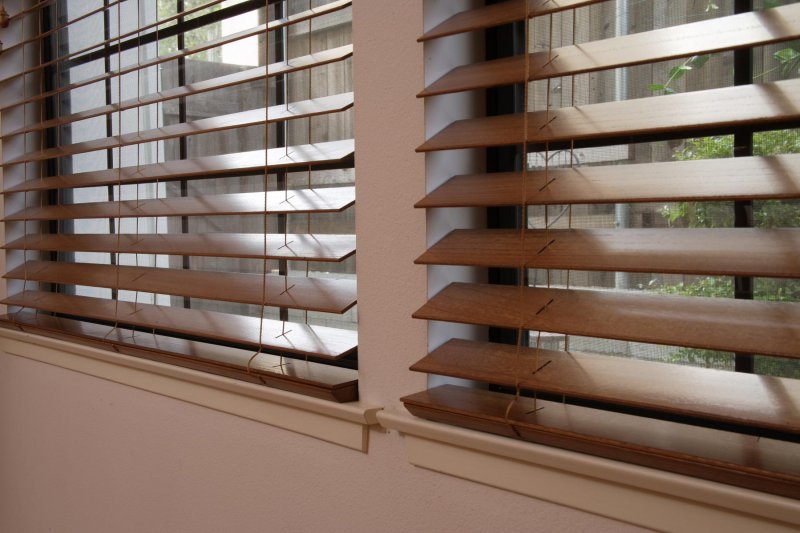 Wooden slats for horizontal blinds