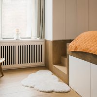 Podium bed with drawers