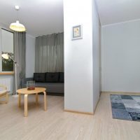 Bahagian dalam apartmen studio dalam gaya minimalis