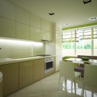 Roman curtains on the windows of a modern kitchen