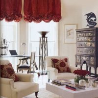 Vintage chest of drawers in the living room of a city apartment