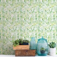 Wall paper wallpaper with floral print