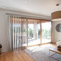 Windows on the floor in the living room of a private house