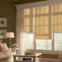 Beige roller blinds