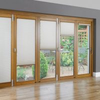 Blinds on the doors of a private house