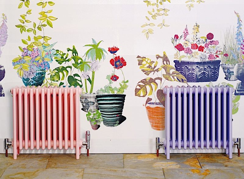 Beautiful radiators in a room interior