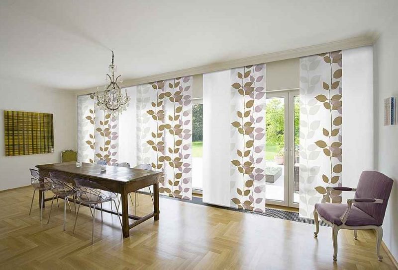 Living room interior of a private house with shutters