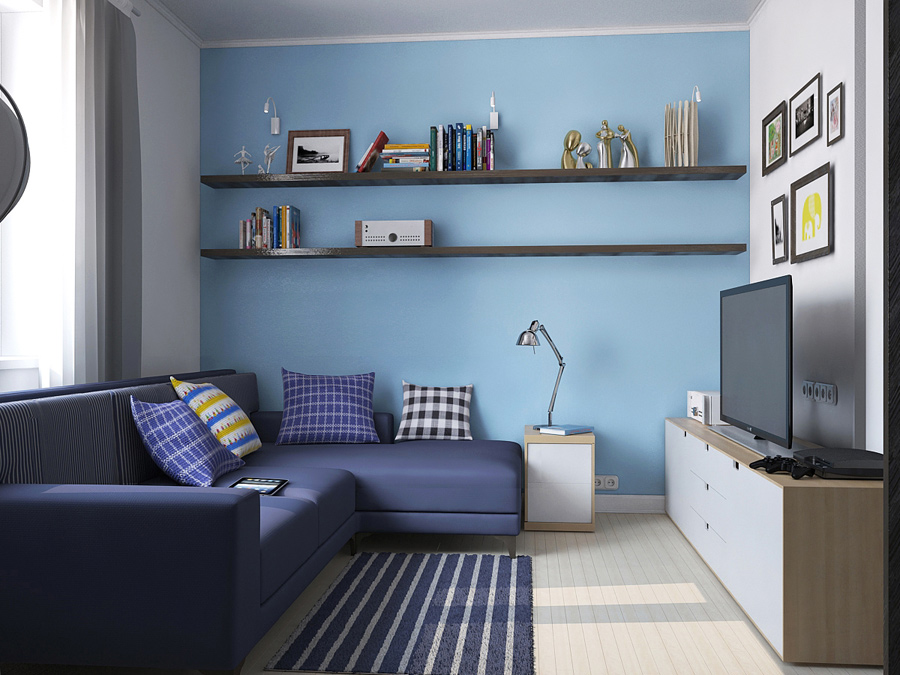 Living room interior in a small apartment