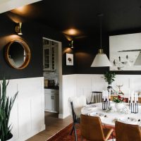 Unusual use of black in the interior of the kitchen