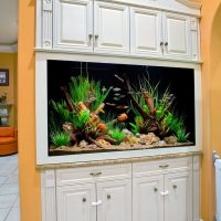 Dresser with embossed doors made of laminated MDF