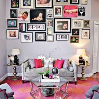 Pink rug with yellow ornament