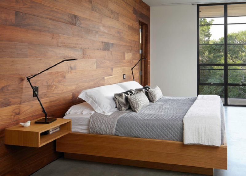 Bedroom on the second floor of the townhouse