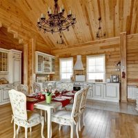 Classic furniture in a wooden house