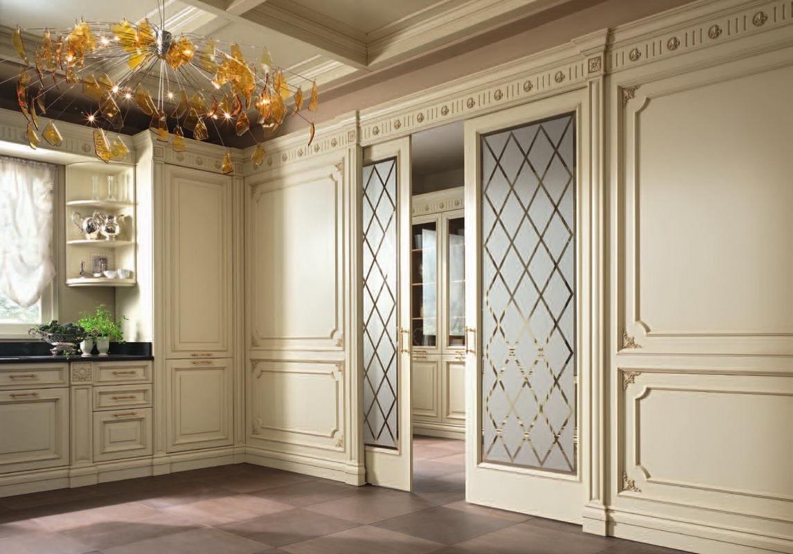 Sliding doors in a classic style room