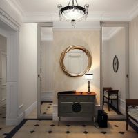 The abundance of mirrors in the hallway of a private house