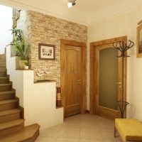 Stone decoration of the hallway wall