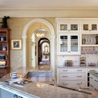 Marble countertop bar counter