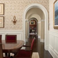 Doorway in a classic style living room