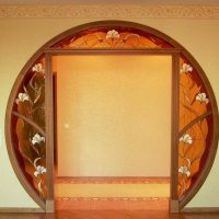 Round doorway with stained glass