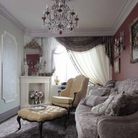 Glass chandelier on a white ceiling