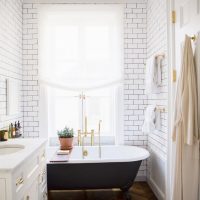 Wooden floor in the bathroom