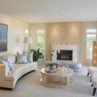 Modern living room in white