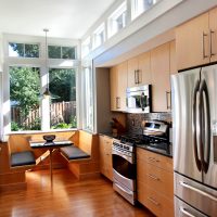 Brown color in the design of the kitchen