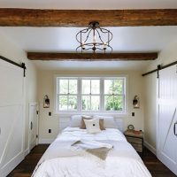 Sliding doors in a narrow bedroom