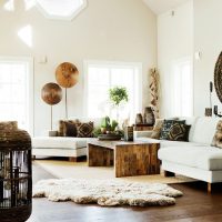 Laminated wood coffee table