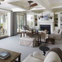 Gray carpet in a modern living room