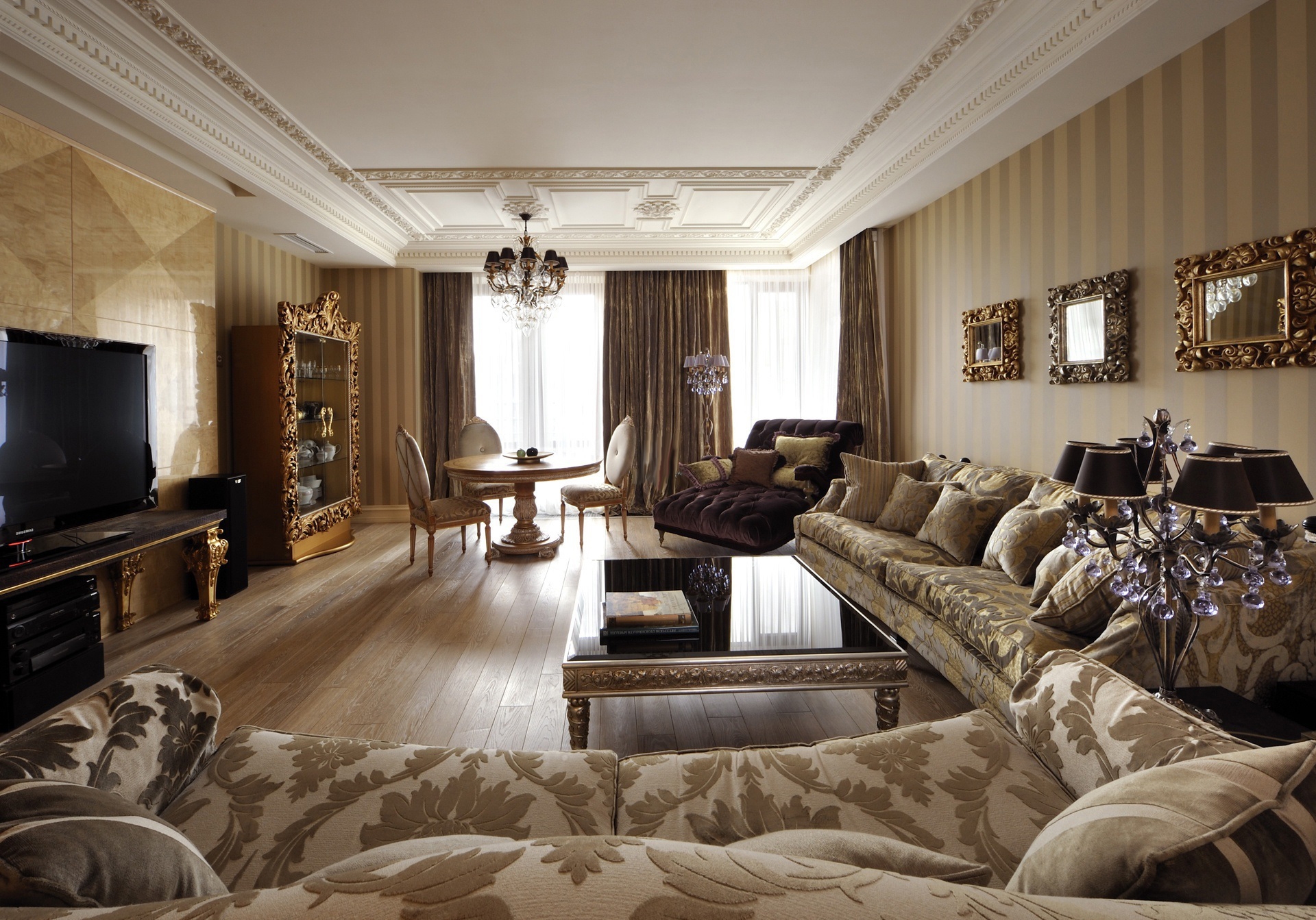 Spacious Art Deco Living Room