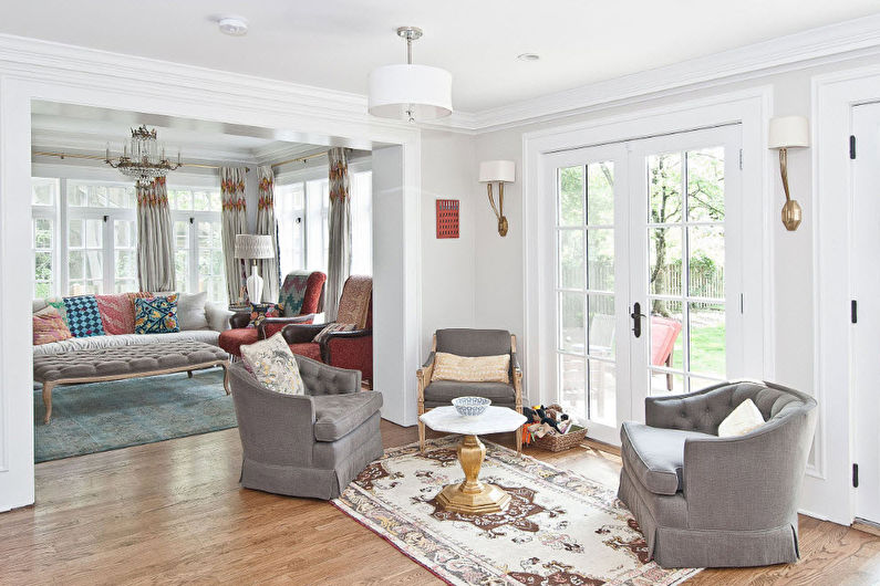 Bright neoclassical living room