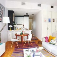 Dining area with a round table