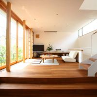 Wooden floor in a room with white walls