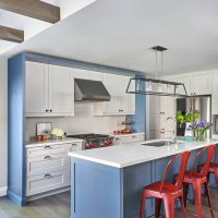 Built-in sink in the kitchen island