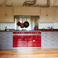 Double gas range cooker hood